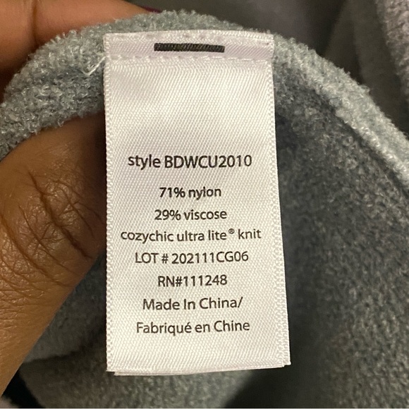 Barefoot Dreams Cozychic Ultra Lite Ocean Reef Zip Up Hoodie - Picture 4 of 5